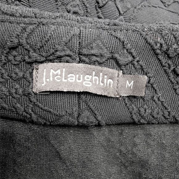 J.McLaughlin Ivana Catalina Dress M Black Stretch Mini Sheath Cap Sleeve Classic - Picture 5 of 8